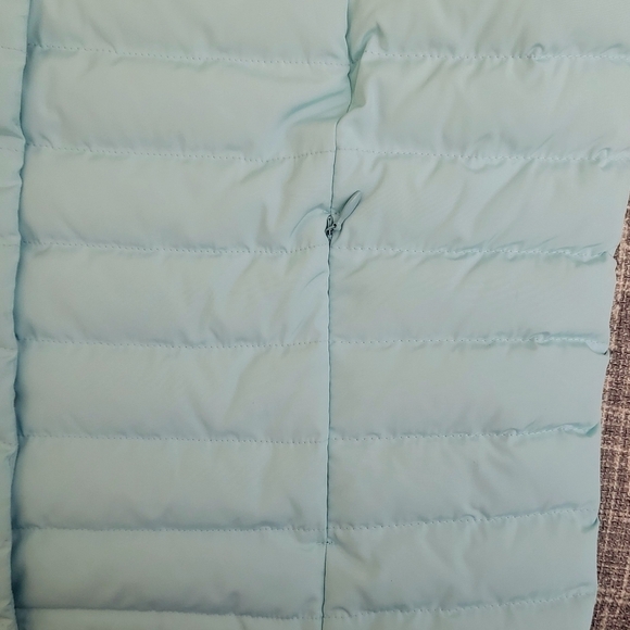 Talbots Quilted Down Puffer Jacket Flattering Sea Green Women's S - Picture 10 of 16